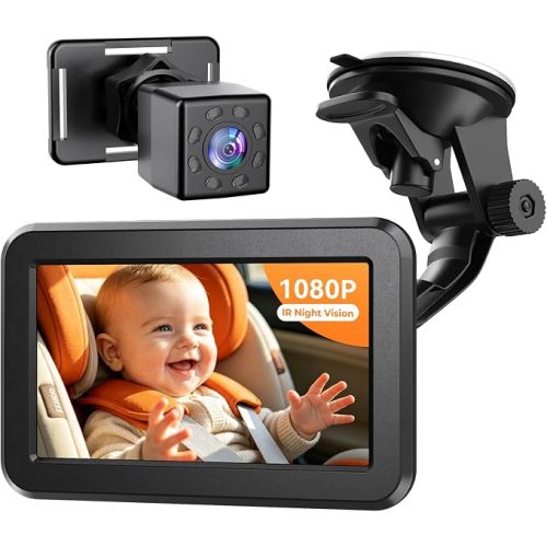 Itomoro 2026 Upgraded Baby Car Camera 1080P HD IR Night Vision Rear Facing