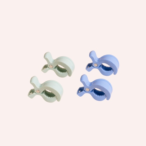 Really Handy Pram and Car Clips 4-Pack -  Seafoam/Periwinkle