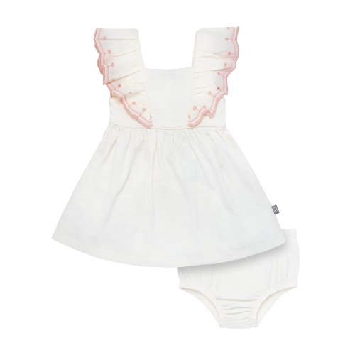 Modern Moments by Gerber Baby Girl Ruffled Dress With Diaper Cover, 2-Piece, Sizes 0/3 Months - 24 Months