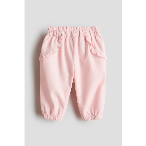 RUFFLE-TRIMMED CORDUROY PANTS