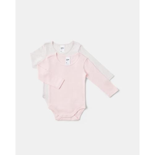 2 Pack Long Sleeve Bodysuits - Kmart