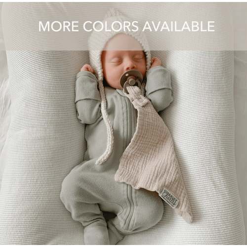 Natural White Gauze Pacifier Holder Blanket