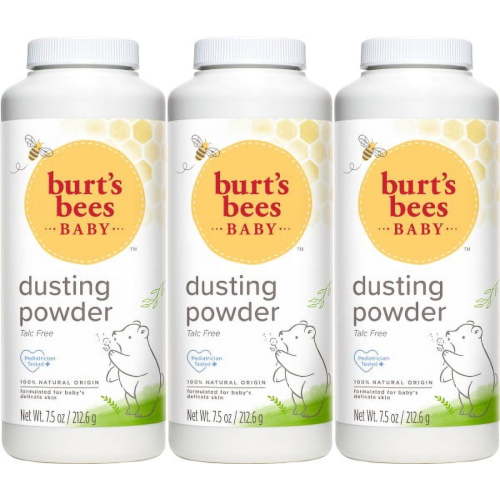 Burt's Bees Baby Dusting Powder, 100% Natural Origin, Talc-Free, Pediatrician Tested, 7.5 Ounces, Pack of 3