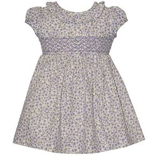 Toddler Bonnie Jean Printed Gauze Smocking Dress