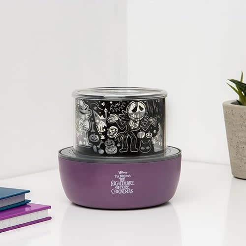 Paladone Nightmare Before Christmas Officially Licensed Projector Lamp with Interchangeable Jack Skellington Creepy Sounds and Scenes, 4 Light Modes, Decorative Light