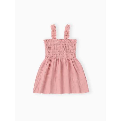 Baby Girl Casual Smocked Cami Dress Pink