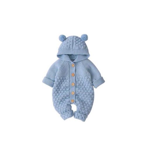 BEAR Knitted Romper - Hazel & Bo