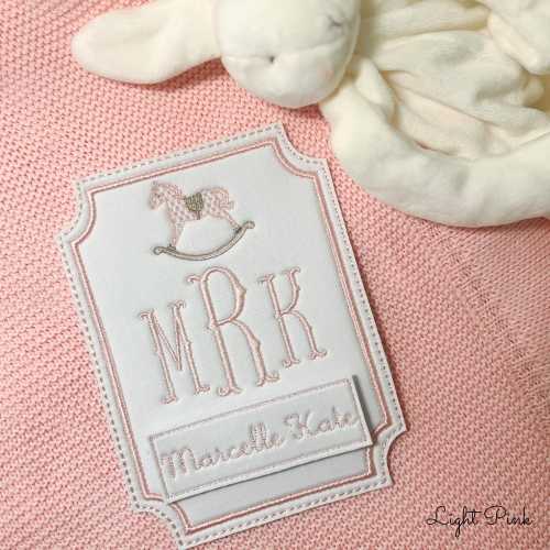 Custom Embroidered Baby Milestone Cards, Rocking Horse Milestone Cards, Baby Shower Gift, Baby Nursery Decor