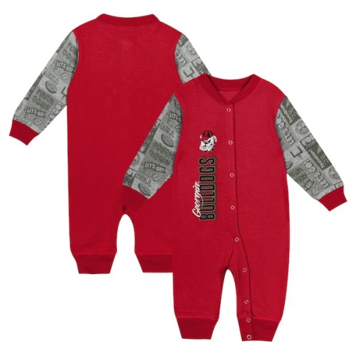 Georgia Bulldogs Newborn & Infant Playbook Colorblock Long Sleeve Coveralls - Red