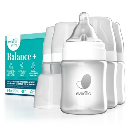 Evenflo 6pk Balance Wide-Neck Anti-Colic Baby Bottles - 5oz