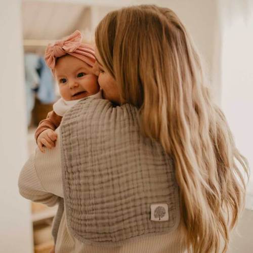 Muslin Cotton Burp Cloths Set, Gray (Pack Of 4) - Parker Baby Co. | Maisonette