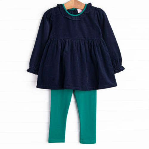 24 M Corduroy Classics Legging Set, Blue – Stitchy Fish