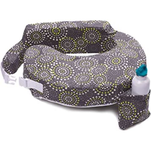 My Brest Friend Original Nursing Pillow Enhanced Ergonomics Essential Breastfeeding Pillow Support For Mom & Baby W/ Convenient Side Pocket, Double Straps & Slipcover, Fireworks