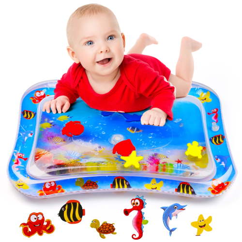 LotFancy Inflatable Tummy Time Mat Baby Water Play Mat Toys for Infants Toddlers 3 to 24 Month, 26"x20"