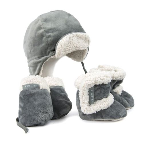 JJ Cole® 5-Piece Bomber Hat, Mitten, and Boot Set in Graphite