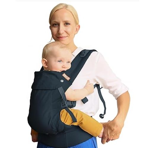 Beco Gemini 2.0 Baby Carrier Newborn to Toddler with M-Cloud™ Support - 4-Position Baby Carriers, Certified Hip-Healthy Newborn Carrier, Fully Adjustable to Fit All Parents (7–35 lbs) - Charcoal