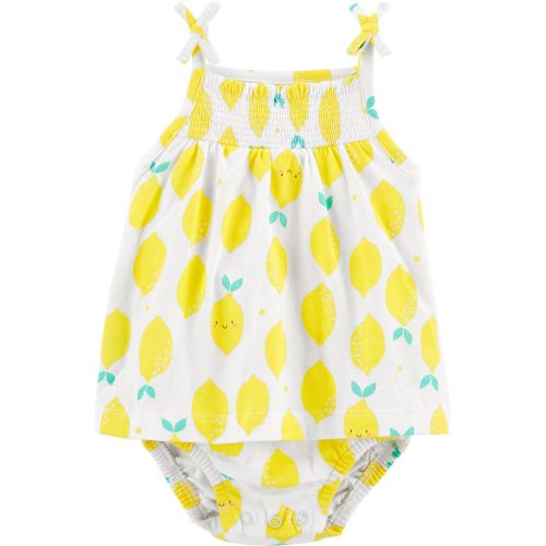 Lemon Jersey Sunsuit - Yellow - 6M
