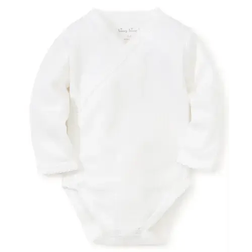 White Pointelle Long Sleeve Bodysuit