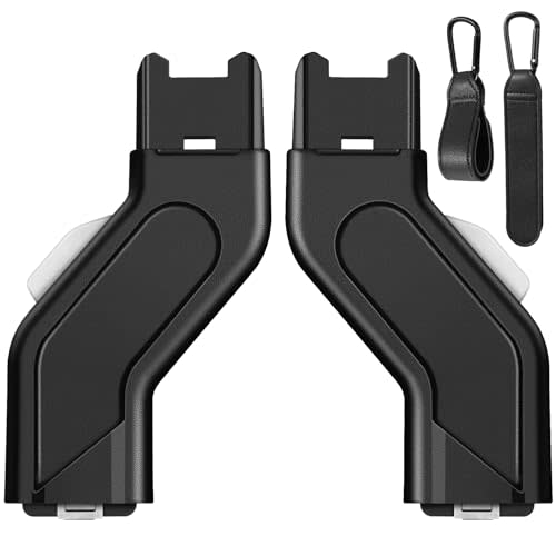 Upper Adapter Compatible with UPPAbaby Vista and Vista V2 Strollers, Bassinet,Toddler Seat, Aria, Mesa V2, or Mesa Max Infant Car Seats for Fast and Secure Attachment with 2 PCS Stroller Hooks,Black