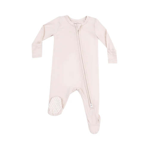 Angel Dear Solid Sandshell Zipper Footie