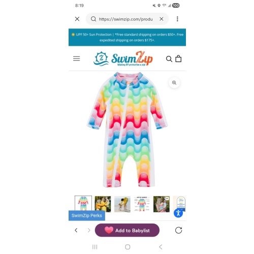 Sunsuit - Long Sleeve Romper Swimsuit | "Surf's Up"