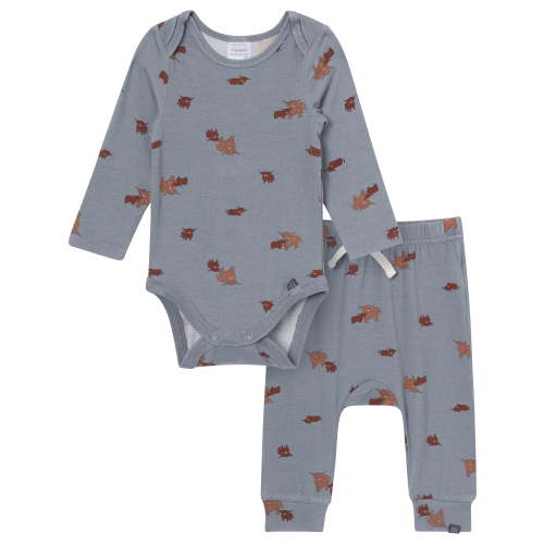Modern Moments by Gerber Baby Boy Bodysuit and Pant Outfit Set, 2-Piece, Sizes 0/3 Months - 18 Months