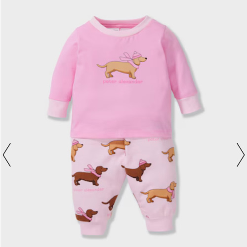 Baby Girl Pink Penny 100% Cotton Long Pj Set Pink - Peter Alexander Online