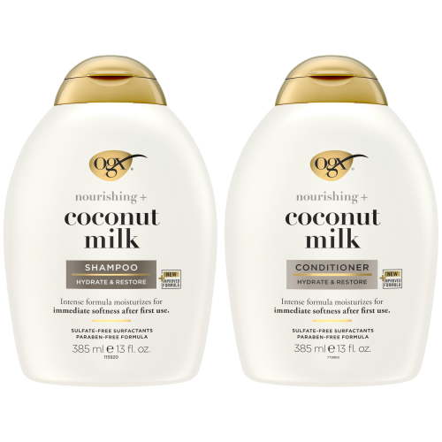 OGX Nourishing + Coconut Milk Moisturizing Hair Shampoo & Conditioner Set, 13 fl. oz