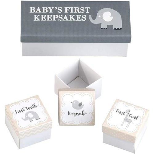 Lillian Rose 3 Piece Baby's First Keepsakes Boxes