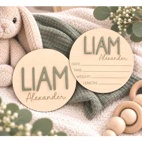 Custom Baby Arrival Announcement Sign, Baby Name With Birth Stats, Baby Name Reveal, Personalized Baby Announcement Sign, Sign for Hospital