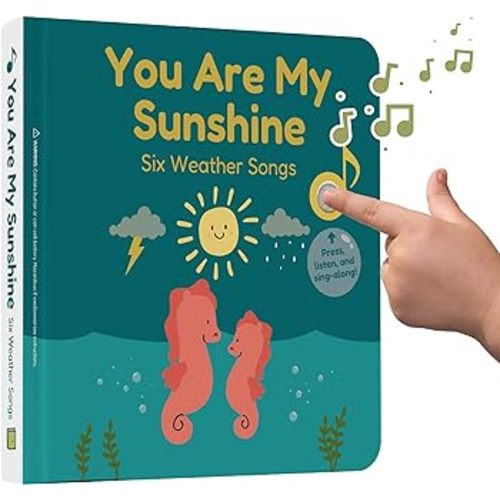 Cali's Books You are My Sunshine Nursery Rhymes - Interactive Sound Books for 1 Year Old, Perfect Musical Toys & Musical Books for Toddlers 1-3, Safe & Durable Book for 2 Year Old