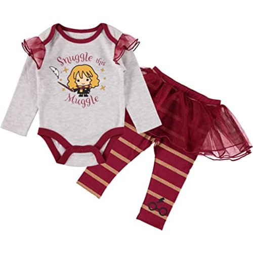 Harry Potter Baby Girl Clothes with One Piece and Leggings or Headband, Baby Outfit, Baby Gift Set