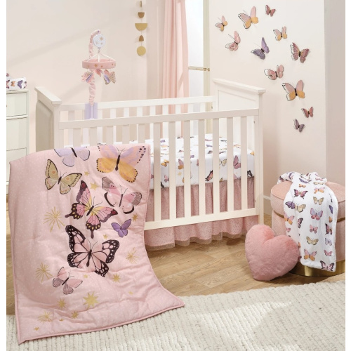 Butterfly Dreams 3-Piece Crib Bedding Set