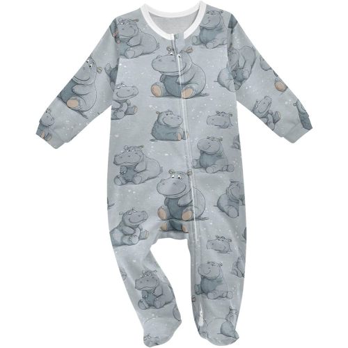 Caikeny Baby One-Piece Footies Yellow Banana Brown Monkey Newborn Rompers Pajamas Zip Front Pjs for Boys Girls
