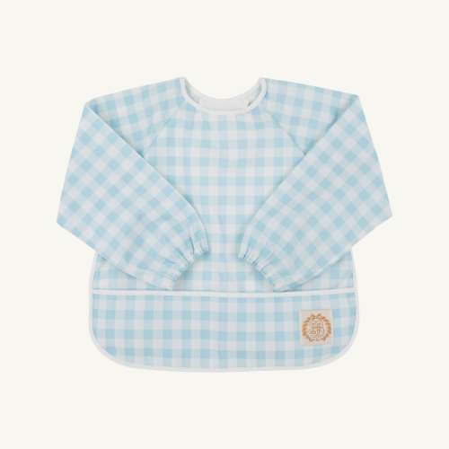 Biscuit Bib - Buckhead Blue Gingham with Worth Avenue White
