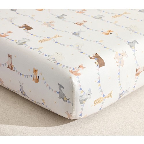 Party Animals Organic Crib Fitted Sheet