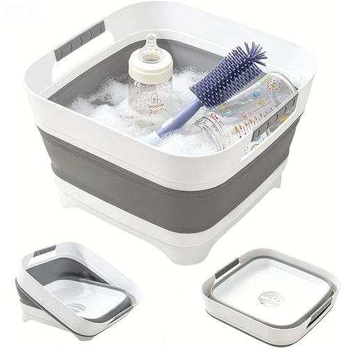Collapsible Wash Basin with Drain Plug