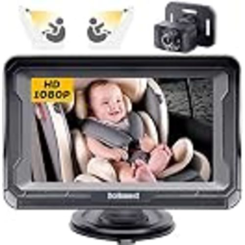 DoHonest Baby Car Camera HD 1080P: Rear Facing Car Baby Monitor Clear Image | Crystal Night Vision, Adjustable View Angle, Easy Setup, Anti-Glare Display, Safety for Kids & Infants