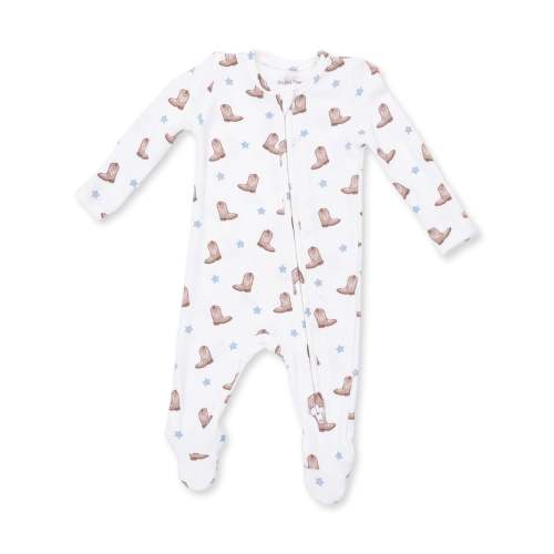 Mini Cowboy Boots - 2 Way Zipper Footie
