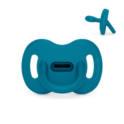 Color Essence SX PRO Silicone Baby Pacifier 1Pk, Made with 100% Soft Silicone, Baby Essentials Perfect for Breastfeeding Babies, Designed in Spain, 6-18 Mths, Deep Ocean