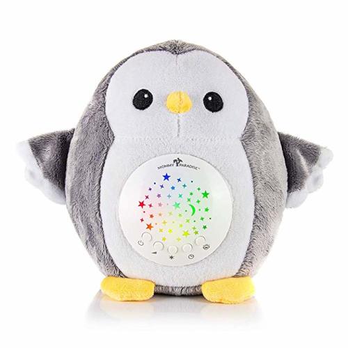 Mommy Paradise Baby Toys White Noise Sound Machine & Cry Sensor - Owl Baby Soother Sleeping & Calming Aid Night Light Star Projector - Portable Lullaby & Shusher, Baby Boy & Baby Girl Shower Gift
