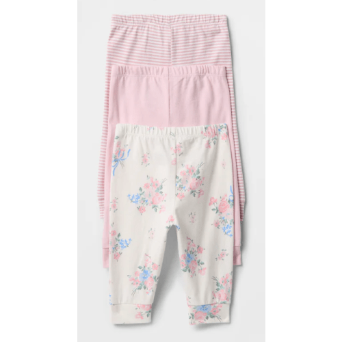 Gap Baby First Favorites Organic Cotton Pull-On Pants (3-Pack) - Rose Mist Floral
