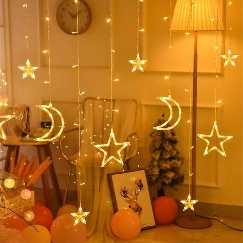 Moon Star Lights| Christmas Lights |Eid lights| Moon and Star Lights| Curtain Light |Ramadan decorations | Moon String Lights | Fairy Lights