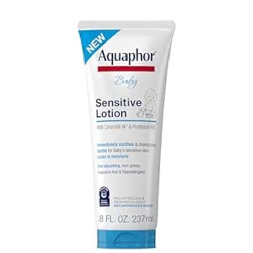 Aquaphor Baby Sensitive Lotion, Baby Lotion to Soothe and Moisturize Delicate Skin, 8 Oz