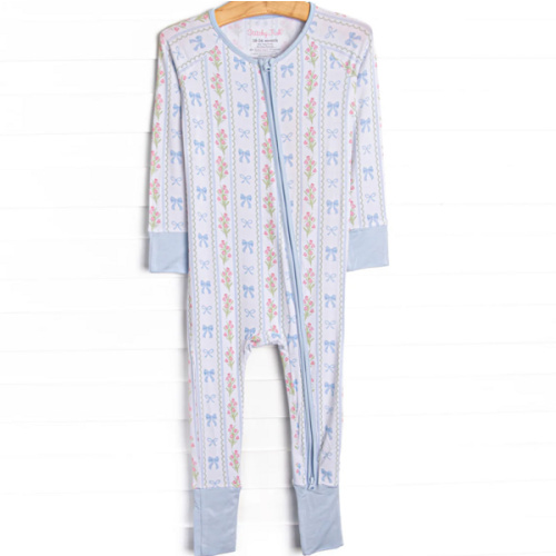 Delicate Details Bamboo Zippy Pajama, Blue – Stitchy Fish