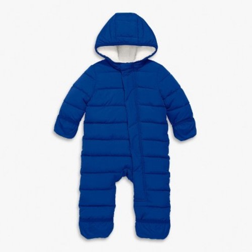 Primary Baby Parka Puffer Suit in Blue Jay Size 6-12 Months