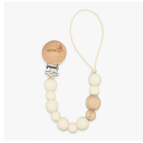 Ninni Co. Marshmallow Cream Pacifier Clip