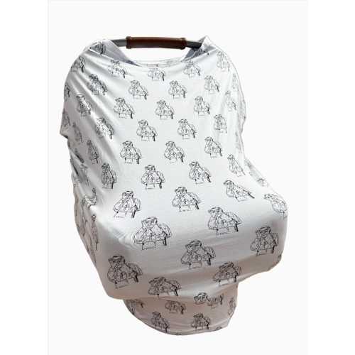 St. John Paul II Bamboo Carseat Cover: Catholic Nursing Cover
