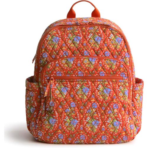 Vera Bradley Women's Bancroft Backpack - Premium Cotton, Garden Paisley, One Size