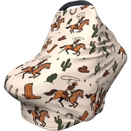 Western Car Seat Covers Baby Multi-Use Car Seat Canopy Carrier Cover, Breathable Breastfeeding Cover Western Baby Stuff Boys & Girls